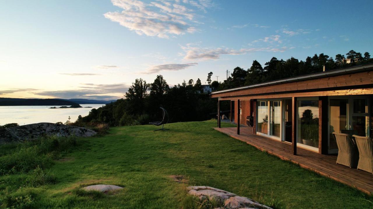 Funky Cabin With A Panoramic View Of The Oslofjord Nordre Frogn エクステリア 写真